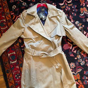 A/X Armani Exchange Tan Trench Coat